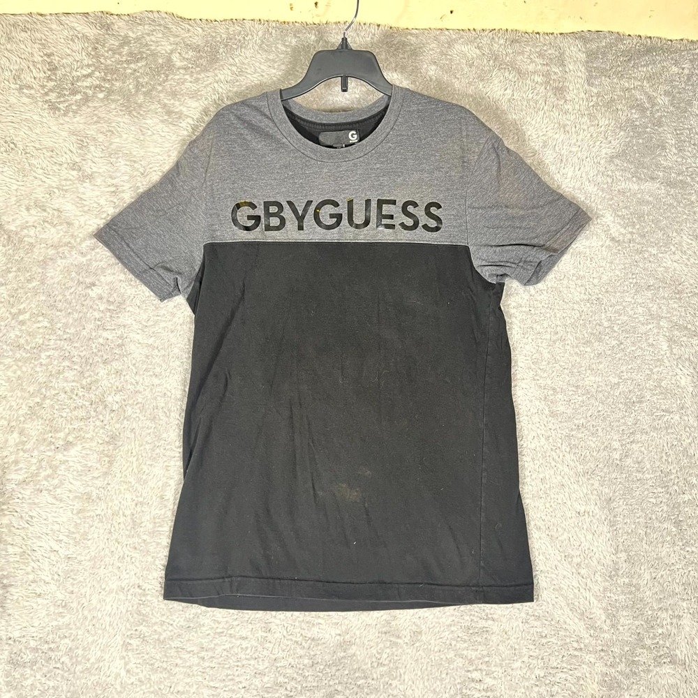 G by Guess T Shirt Mens Medium Black Gray Logo Short Sleeve Crewneck Casual - Picture 1 of 7